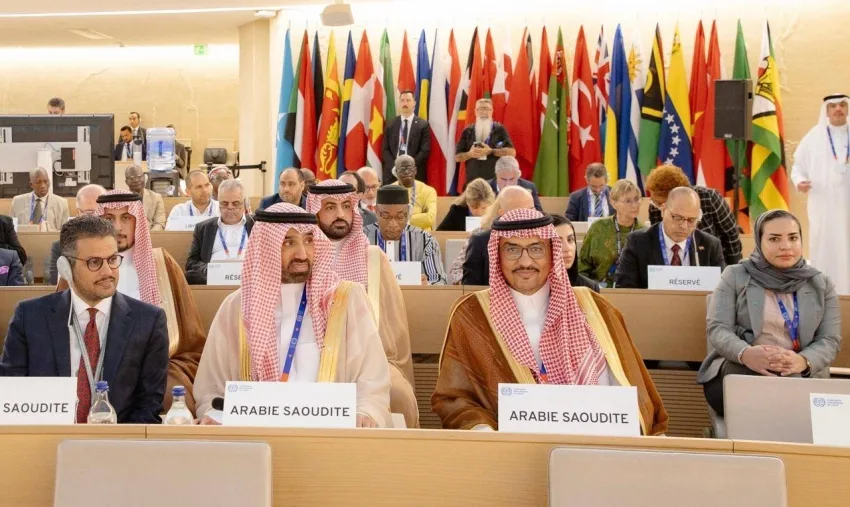 المملكة تعبر عن التزامها بتعزيز التعاون العالمي في مجال تطوير سوق العمل. المملكة تعبر عن التزامها بتعزيز التعاون العالمي في مجال تطوير سوق العمل.