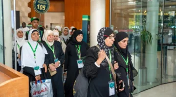 2443 حاجًا من ضيوف خادم الحرمين الشريفين يصلون إلى المشاعر المقدسة.