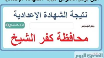 بواسطة الرابط ورقم الجلوس… نتائج الصف الثالث الإعدادي في محافظة كفر الشيخ للفصل الدراسي الثاني 2025 (عند صدورها)