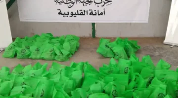 حزب الجبهة الوطنية في القليوبية يطلق حملة لتوزيع لحوم الأضاحي على المواطنين.. صور