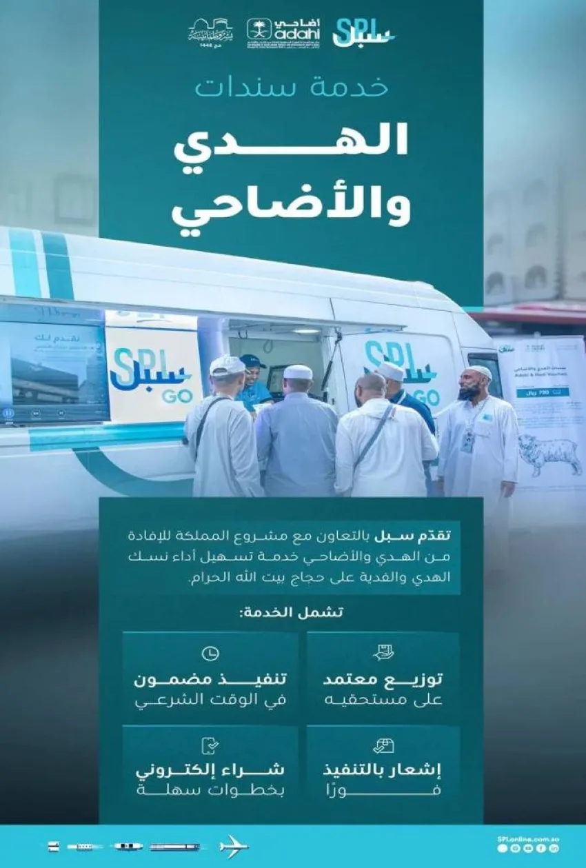 طرق التواصل لتقديم خدمة سندات الهدي والأضاحي لحجاج بيت الله الحرام طرق التواصل لتقديم خدمة سندات الهدي والأضاحي لحجاج بيت الله الحرام