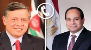 الرئيس السيسي receives a phone call from the King of Jordan to congratulate him on Eid al-Adha.