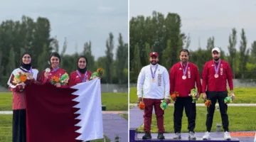 قطر تحقق ثلاث ميداليات ملونة في بطولة كأس آسيا للرماية في الصين