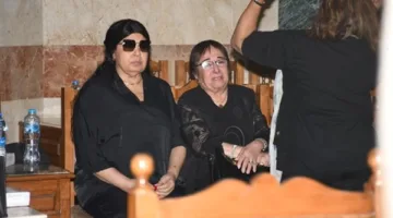 خالد النبوي وفيفي عبده يتواجدان في عزاء سميحة أيوب وسط نجوم الفن (صور)