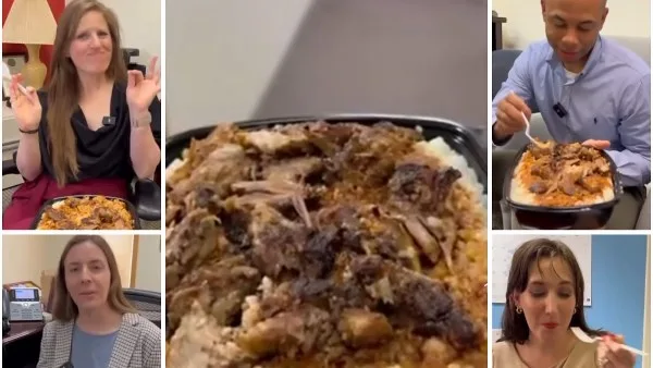 طبق الفتة المصري يرحب بالضيوف في عيد الأضحى بالسفارة الأمريكية.. صور طبق الفتة المصري يرحب بالضيوف في عيد الأضحى بالسفارة الأمريكية.. صور
