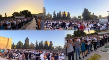 عاجل.. تجمع عشرات الآلاف لأداء صلاة عيد الأضحى في المسجد الأقصى الشريف