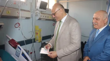 محافظ القليوبية ورئيس جامعة بنها يبعثان السعادة في قلوب المرضى في أول أيام عيد الأضحى