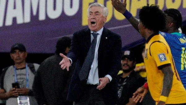 أنشيلوتي يفتتح رحلته مع البرازيل بتعادل دون أهداف ضد الإكوادور في تصفيات كأس العالم أنشيلوتي يفتتح رحلته مع البرازيل بتعادل دون أهداف ضد الإكوادور في تصفيات كأس العالم