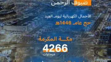 الشركة السعودية للكهرباء: تسجيل أحمال تصل إلى 351 ميجاوات في مشعر منى خلال يوم العيد