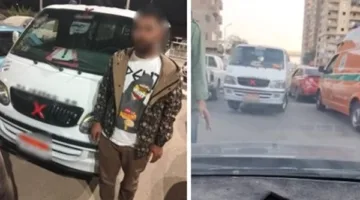 الإمساك بميكروباص يسير في الاتجاه المعاكس في القاهرة – فيديو