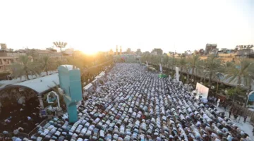 عروض من صلاة العيد في الحرمين الشريفين بكربلاء (صور)