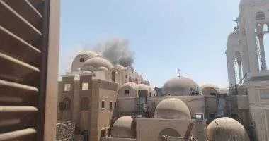 إشعار عاجل من إيبارشية إسنا وأرمنت حول حريق كنيسة السيدة العذراء في الأقصر إشعار عاجل من إيبارشية إسنا وأرمنت حول حريق كنيسة السيدة العذراء في الأقصر