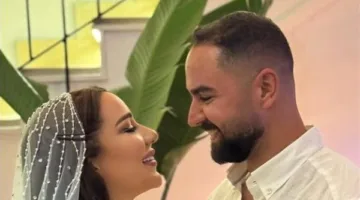 زوج أسما شريف منير يبعث لها برسالة حب بعد احتفالهما بالزفاف