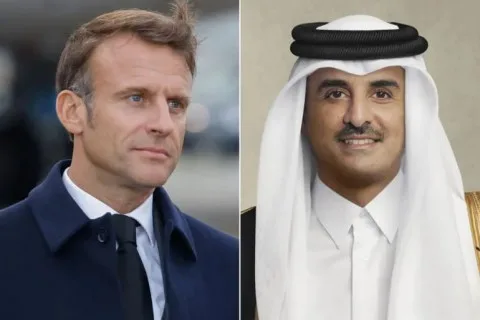 أمير قطر ورئيس فرنسا يستعرضان الشراكة الثنائية والتطورات في غزة أمير قطر ورئيس فرنسا يستعرضان الشراكة الثنائية والتطورات في غزة