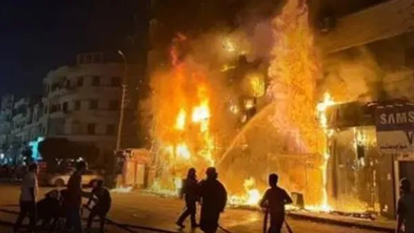 التفاصيل تكشف أسباب حريق مقهى في بولاق الدكرور