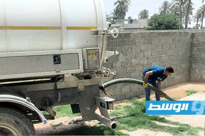 شفط مياه جوفية في زليتن، 8 يونيو 2025 (الشركة العامة للمياه والصرف الصحي)