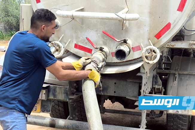 شفط مياه جوفية في زليتن، 8 يونيو 2025 (الشركة العامة للمياه والصرف الصحي)