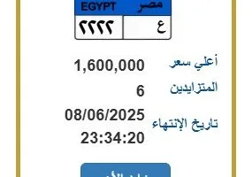 «تجاوز سعرها مليون ونصف».. مزاد مثير على لوحة سيارة فريدة