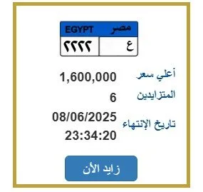 «تجاوز سعرها مليون ونصف».. مزاد مثير على لوحة سيارة فريدة