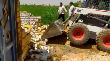 إزالة تعديات على الأراضي الزراعية في أرمنت وكميات قمامة تصل إلى 30 طناً تم التخلص منها
