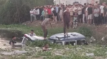 وفاة 7 أفراد وإصابة آخرين جراء انقلاب ميكروباص في ترعة على طريق أجا – سندوب بالدقهلية