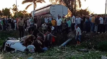 كارثة مروعة في المنصورة.. وفاة 7 أشخاص جراء انقلاب ميكروباص في مصرف منية سندوب (الأسماء)