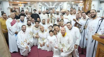 تنصيب شماس جديد في أبو قرقاص برئاسة الأنبا فيلوباتير، أسقف الإيبارشية.