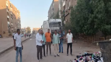 إزالة 250 طنًا من النفايات من المحمودية في أسوان خلال يوم واحد