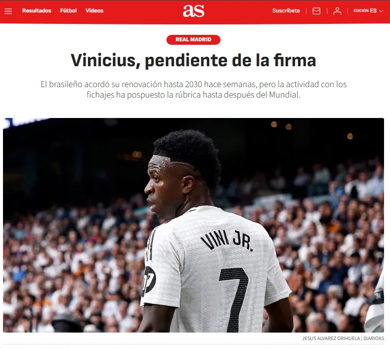 ريال مدريد يحدد توقيت تجديد عقد فينيسيوس جونيور ريال مدريد يحدد توقيت تجديد عقد فينيسيوس جونيور