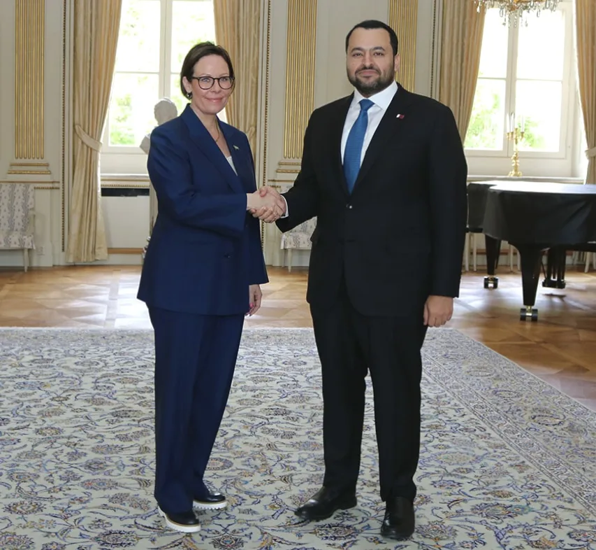 اجتماع وزير الدولة للشؤون الخارجية مع نظيره السويدي اجتماع وزير الدولة للشؤون الخارجية مع نظيره السويدي