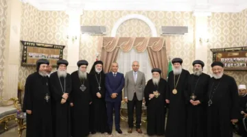 محافظ المنيا يستقبل المهنئين بمناسبة عيد الأضحى في المقر الرئيسي للديوان