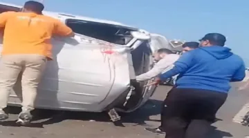 حالات طارئة.. إصابة 3 أفراد جراء انقلاب ميكروباص بالقرب من المطار في الإسكندرية