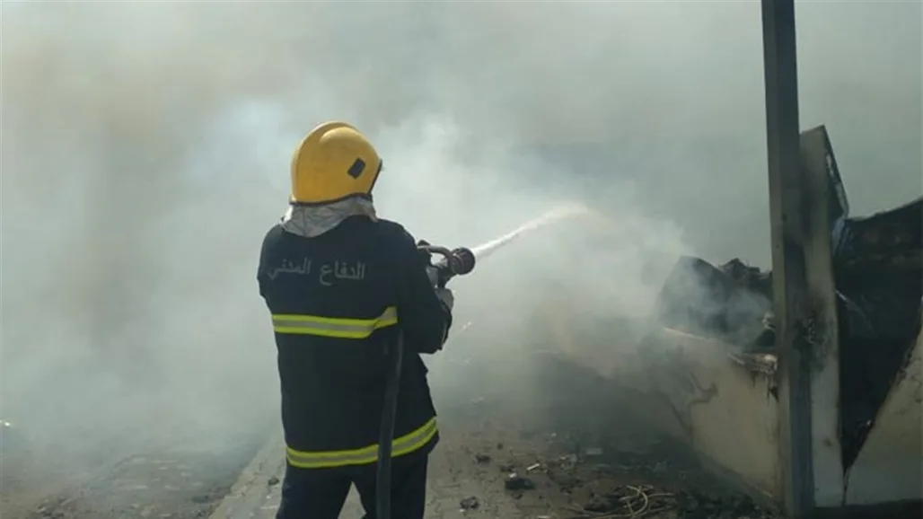 حريق بالقرب من محطة كهرباء في الديوانية حريق بالقرب من محطة كهرباء في الديوانية