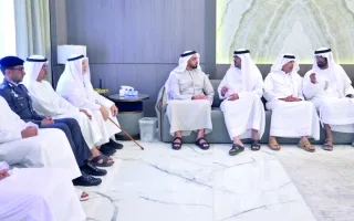سيف بن زايد يعزي في وفاة والدة راشد ثاني المطروشي