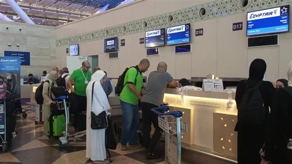 استمرار رحلات عودة الحجاج المصريين من مطار جدة إلى مصر لعام 1446هـ استمرار رحلات عودة الحجاج المصريين من مطار جدة إلى مصر لعام 1446هـ
