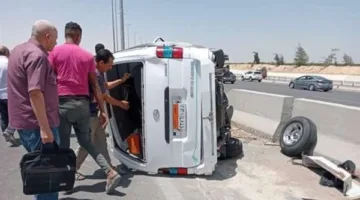 ميكروباص يتعرض لحادث ويؤدي لإصابة 16 راكبًا بالقرب من مطار سفنكس في أكتوبر