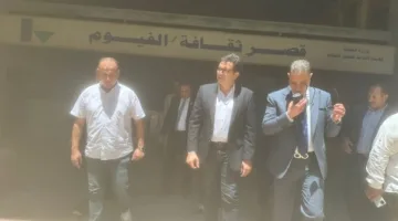 هنو يراقب تقدم تطوير قصر ثقافة الفيوم ويؤكد على أهمية تسريع خطوات العمل