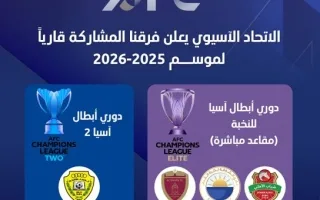 الاتحاد الآسيوي يخصص 3 مقاعد مباشرة لأندية الإمارات في مرحلة “النخبة”