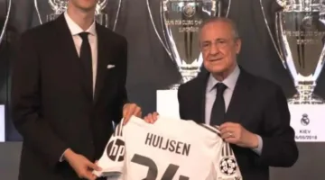 بيريز يستقبل دين هويسن في ريال مدريد: اليوم هو تقدير لتضحياتك.