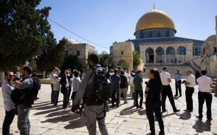عشرات من المستوطنين يهاجمون المسجد الأقصى تحت حماية قوات الاحتلال عشرات من المستوطنين يهاجمون المسجد الأقصى تحت حماية قوات الاحتلال