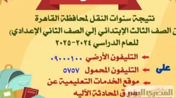صدور نتيجة السادس الابتدائي 2025 في القاهرة الآن من خلال بوابة التعليم الأساسي
