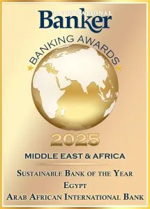 البنك العربي الأفريقي يفوز بجائزتي “أفضل بنك مستدام” و”أفضل بنك في مجال الاستثمار” لعام 2025 البنك العربي الأفريقي يفوز بجائزتي “أفضل بنك مستدام” و”أفضل بنك في مجال الاستثمار” لعام 2025