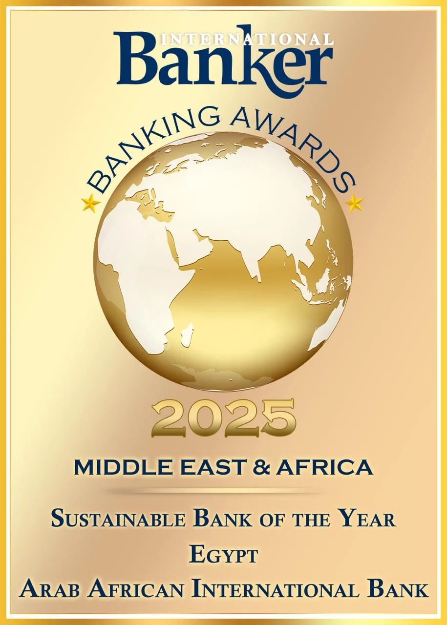 “البنك العربي الإفريقي الدولي” يحصل على جائزتين كأفضل بنك في مجالي الاستثمار والاستدامة لعام 2025 “البنك العربي الإفريقي الدولي” يحصل على جائزتين كأفضل بنك في مجالي الاستثمار والاستدامة لعام 2025