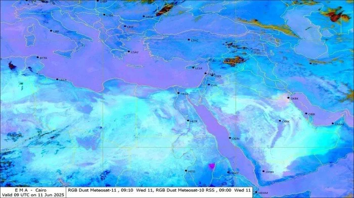 تقرير حول درجات الحرارة: «الأرصاد» تعلن عن توقعات الطقس في مصر ليوم الأربعاء 11 يونيو 2025 تقرير حول درجات الحرارة: «الأرصاد» تعلن عن توقعات الطقس في مصر ليوم الأربعاء 11 يونيو 2025