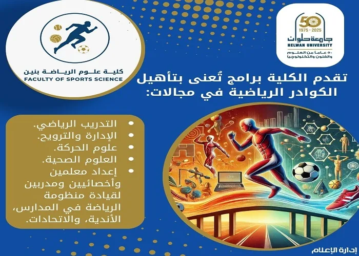 تنسيق الجامعات | جامعة حلوان تعزز فرص الرياضة عبر كلية علوم الرياضة للبنين في الهرم تنسيق الجامعات | جامعة حلوان تعزز فرص الرياضة عبر كلية علوم الرياضة للبنين في الهرم