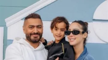 تامر حسني يتوجه بالدعاء لابنه آدم بعد أحمد زاهر.