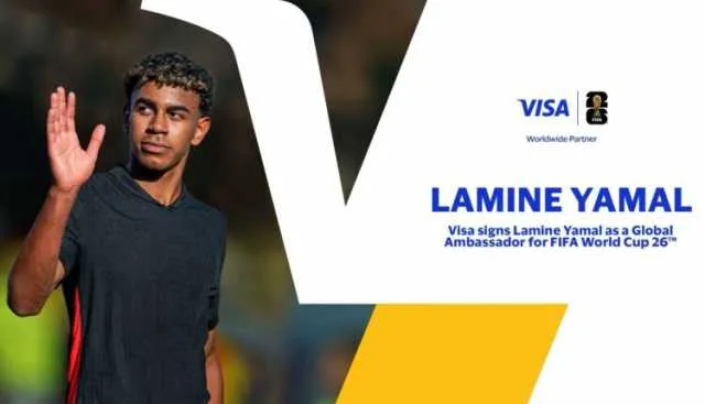 شركة Visa تعين لامين يامال سفيراً عالمياً لمونديال 2026. شركة Visa تعين لامين يامال سفيراً عالمياً لمونديال 2026.