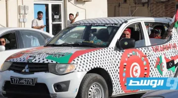 شاهد: وصول “قافلة الصمود” إلى مصراتة