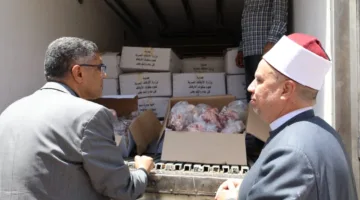 محافظ الجيزة يستقبل الدفعة الأولى من لحوم صكوك الأضاحي