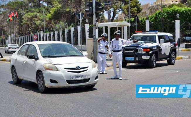 جانب من انتشار دوريات أمنية في العاصمة طرابلس، الخميس 12 يونيو 2025 (وزارة الداخلية بحكومة الوحدة الوطنية الموقتة)